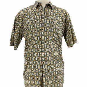 Vintage Via Veneto Mens Button Front Shirt Size M